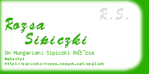 rozsa sipiczki business card